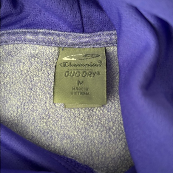 sweater small champion purple color says med but fits small - Picture 7 of 9